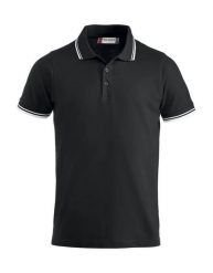 Clique Polo Amarillo unisex z 100% czesaną bawełną – kontrastowe paski. Czarne paski damskie CLIQUE, bez wzorów, z bawełny. Za 138.76 zł.