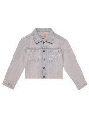 Guess Kurtka przejściowa J5GL00 D5NI0 Szary Regular Fit. Szare kurtki i płaszcze dla dziewczynek Guess, z aplikacjami, z bawełny, bez kaptura. Za 187.00 zł.