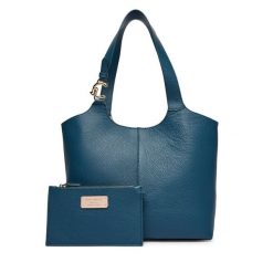 Torebka Coccinelle. Niebieskie torebki do ręki damskie Coccinelle, bez wzorów, klasyczne, bez dodatków. Za 1,269.00 zł.