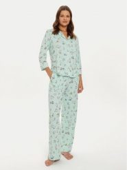 Kate Spade Piżama KSI92712 Zielony Regular Fit. Zielone piżamy damskie Kate Spade, xl, bez wzorów, z syntetyku, bez ramiączek. Za 439.99 zł.