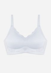 Niebieski Bezszwowy Biustonosz z Usztywnieniem Bez Fiszbin Zeritha. Niebieskie biustonosze Renee, bez wzorów, z tkaniny. Za 29.99 zł.