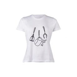 T-shirt damski HKM Elements. Białe t-shirty damskie HKM, xl, bez wzorów, ze skóry, eleganckie, bez kołnierzyka. Za 126.50 zł.