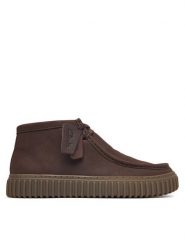 Clarks Półbuty Torhill Hi 26327242 Brązowy. Brązowe półbuty na co dzień męskie Clarks, z nubiku, bez zapięcia. Za 519.99 zł.
