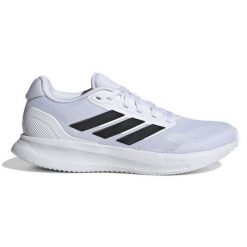 Buty adidas Runfalcon 5 Running JH9638 białe. Białe obuwie sportowe damskie bez wzorów, z gumy, do biegania. Za 357.94 zł.