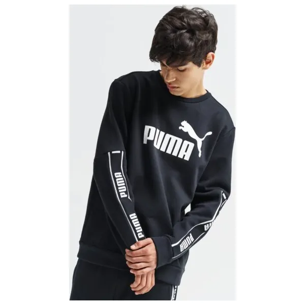 Puma Bluza Amplified Crew Fl , czarny, rozmiar M. Czarne bluzy męskie Puma, m, bez wzorów, z bawełny, bez kaptura. Za 219.99 zł.
