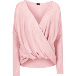 Sweter dzianinowy bonprix pastelowy jasnoróżowy. Swetry damskie marki bonprix. Za 59.99 zł.
