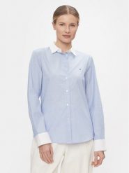 Tommy Hilfiger Koszula Fill A Fill Regular Shirt WW0WW40531 Błękitny Slim Fit. Niebieskie bluzki damskie Tommy Hilfiger, bez wzorów, z bawełny, bez kołnierzyka, bez ramiączek. Za 839.99 zł.