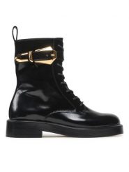 Alberta Ferretti Trzewiki 22251A6101 8005 Czarny. Czarne botki damskie Alberta Ferretti, ze skóry, bez obcasa, na płaskiej podeszwie, bez zapięcia. Za 4,579.00 zł.