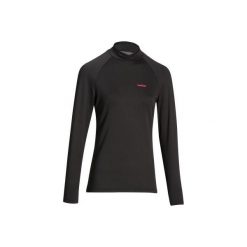 Koszulka narciarska FRESHWARM damska. Czarne t-shirty damskie WED'ZE, xl, bez wzorów, z elastanu, bez kołnierzyka. Za 49.99 zł.
