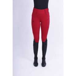 Damskie legginsy jeździeckie z pełną przyczepnością Easy Rider Don. Czerwone legginsy damskie EASY RIDER, bez wzorów. Za 442.00 zł.