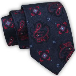 Krawat Alties (7 cm) - Granatowy w Figury Geometryczne. Niebieskie krawaty i muchy Alties, bez wzorów, z tkaniny, eleganckie. Za 49.00 zł.