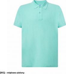 JHK PORA 210 - męskie polo z krótkim rękawem 100% stabilizowana bawełna, 200- 210g - miętowo-zielony L. Zielone koszulki polo męskie JHK, l, bez wzorów, z bawełny, bez ramiączek. Za 30.78 zł.