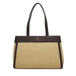 Torebka Calvin Klein. Brązowe torebki do ręki damskie Calvin Klein, bez wzorów, klasyczne, bez dodatków. Za 649.99 zł.