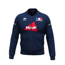 Kurtka treningowa France Markus 3.0 Maif 2024/25. Niebieskie kurtki męskie ERREA, m, bez wzorów, z materiału, na fitness i siłownię. Za 307.50 zł.