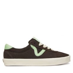 Tenisówki Vans. Czarne trampki i tenisówki damskie Vans, bez wzorów, bez zapięcia. Za 259.99 zł.