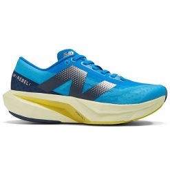 Buty damskie New Balance FuelCell Rebel v4 WFCXLB4 – niebieskie. Niebieskie obuwie sportowe damskie New Balance, bez wzorów, z dzianiny, do biegania. Za 349.99 zł.