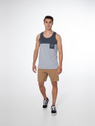 T-shirt męski bez rękawów Protest PRTKADON. Szare t-shirty męskie Protest, na lato, m, bez wzorów, z bawełny, eleganckie, bez kołnierzyka. Za 89.90 zł.
