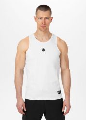 Tank męski Pitbull Top Rib Small Logo. Białe t-shirty męskie PITBULL, m, bez wzorów, z bawełny, sportowe, bez kołnierzyka. Za 99.00 zł.