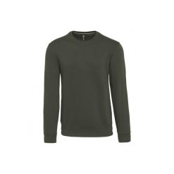 Bluza z okrągłym dekoltem Kariban. Brązowe bluzy męskie KARIBAN, m, bez wzorów, bez kaptura. Za 185.50 zł.