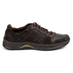Olivier Buty męskie skórzane sznurowane Sport Style 315GT brąz floter brązowe. Brązowe półbuty na co dzień męskie z materiału, eleganckie, bez zapięcia. Za 367.89 zł.