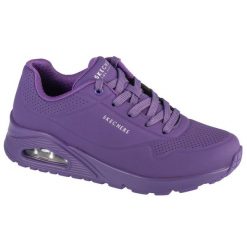 Buty do chodzenia damskie Skechers Uno Stand On Air. Fioletowe obuwie sportowe damskie Skechers, bez wzorów, z materiału, trekkingowe, Skechers Sport. Za 259.99 zł.