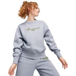 Bluza Puma Classics Relaxed Crew, Kobiety. Szare bluzy damskie Puma, bez wzorów, z bawełny, bez kaptura. Za 290.00 zł.