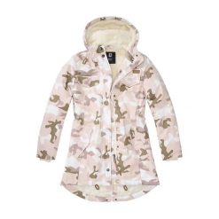 Parka dla kobiet Brandit Marsh Lake. Zielone parki damskie Brandit, m, z aplikacjami, z futra, bez kaptura. Za 539.90 zł.