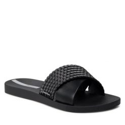 Klapki Ipanema. Czarne klapki damskie Ipanema, bez wzorów, street, bez obcasa. Za 69.99 zł.