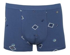 Obcisłe Bokserki, Majtki z Elastanem - Alties - Niebieskie, Znaczek Pocztowy. Niebieskie bokserki męskie Alties, l, bez wzorów, z bawełny. Za 35.00 zł.