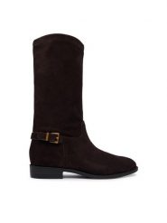 MICHAEL Michael Kors Kozaki Harleigh Mid 40F6HRMB5S Brązowy. Brązowe kozaki damskie MICHAEL Michael Kors, ze skóry, bez obcasa, na płaskiej podeszwie. Za 1,129.00 zł.
