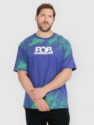 4F T-shirt loose z nadrukiem męski - fioletowy L. Fioletowe t-shirty męskie 4f, l, bez wzorów, z materiału, klasyczne, bez kołnierzyka. Za 79.99 zł.