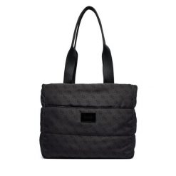 Torba do wózka Guess. Czarne torebki do ręki damskie Guess, z aplikacjami, bez dodatków. Za 394.99 zł.