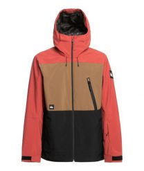 Kurtka snowboardowa męska Quiksilver Sycamore. Czerwone kurtki męskie Quiksilver, na jesień, m, bez wzorów, z materiału, sportowe, z kapturem. Za 529.99 zł.