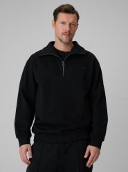 Bluza dresowa regular bez kaptura męska 4F 4FRSS26TSWSM2794. Szare bluzy męskie 4f, m, bez wzorów, z bawełny, bez kaptura. Za 199.99 zł.