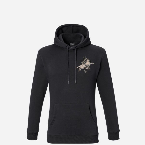Bluza outdoorowa męska CIMAÏ COLLAB BENJAMIN JEAN JEAN. Czarne bluzy męskie Millet, l, bez wzorów, z bawełny, z kapturem. Za 439.00 zł.