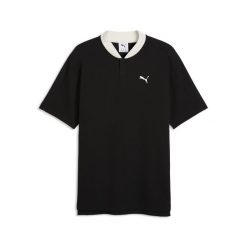 Męska koszulka polo PUMA Class o luźnym kroju PUMA. Niebieskie koszulki polo męskie Puma, na jesień, l, bez wzorów, z bawełny, sportowe, bez ramiączek. Za 179.00 zł.