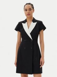 HUGO Sukienka koktajlowa Kazuna 50544765 Czarny Regular Fit. Czarne sukienki damskie Hugo, bez wzorów, z syntetyku, wizytowe, bez kołnierzyka, bez ramiączek. Za 979.99 zł.