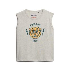 Damski wąski tank top Superdry Komodo Tiger. Szare bielizna termoaktywna damska Superdry., bez wzorów, bez ramiączek. Za 162.25 zł.