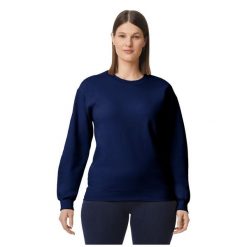Bluza Polarowa Unisex Dla Dorosłych Softstyle O Średniej Gramaturze. Niebieskie bluzy męskie Gildan, m, bez wzorów, z polaru, bez kaptura. Za 87.99 zł.