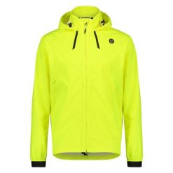 Męska kurtka rowerowa przeciwdeszczowa Commuter Hi-vis żółta. Żółte buty sportowe męskie AGU, m, bez wzorów, z materiału, z kapturem. Za 625.35 zł.