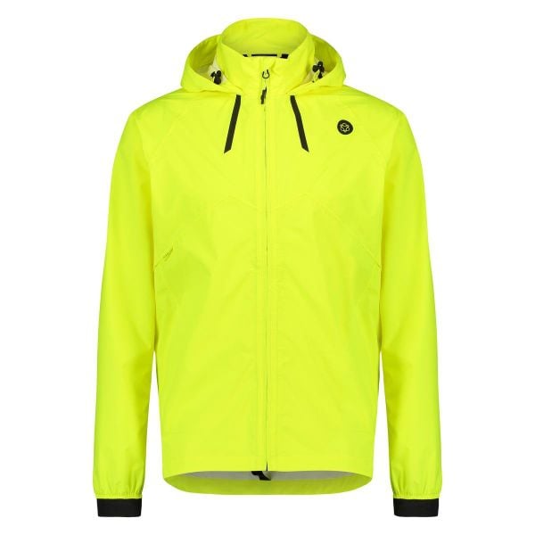 Męska kurtka rowerowa przeciwdeszczowa Commuter Hi-vis żółta. Żółte buty sportowe męskie AGU, m, bez wzorów, z materiału, z kapturem. Za 623.95 zł.