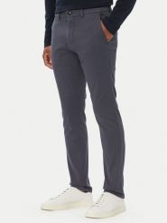 BOSS Chinosy 50566715 Granatowy Slim Fit. Niebieskie eleganckie spodnie męskie Boss, m, bez wzorów, z bawełny. Za 599.99 zł.