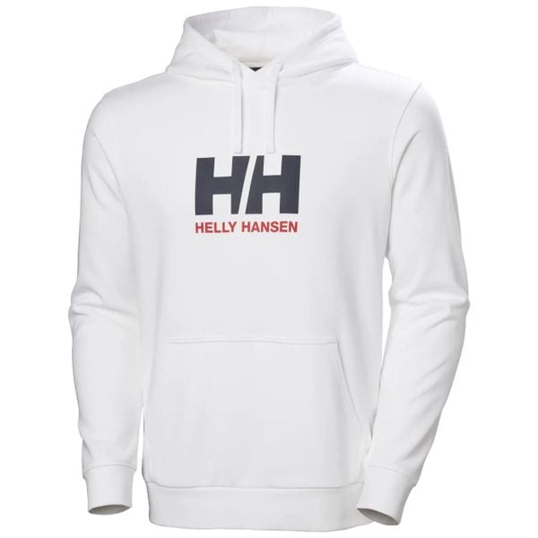 Bluza z kapturem Helly Hansen Logo. Białe bluzy męskie Helly Hansen, na lato, m, bez wzorów, z bawełny, z kapturem. Za 359.00 zł.