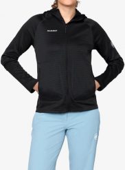 Bluza damska rozpinana Mammut Crag ML Hooded Jacket. Czarne bluzy damskie Mammut, l, bez wzorów, z materiału, bez kaptura. Za 560.99 zł.