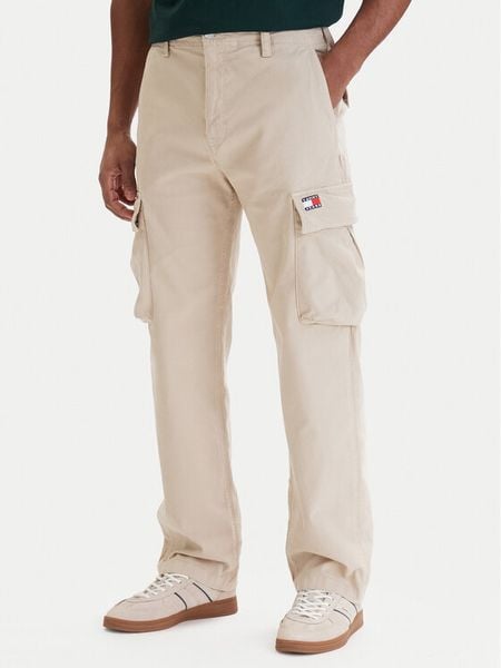 Tommy Jeans Spodnie cargo Otis DM0DM22403 Beżowy Regular Fit. Brązowe spodnie materiałowe męskie Tommy Jeans, m, bez wzorów, z bawełny. Za 325.99 zł.