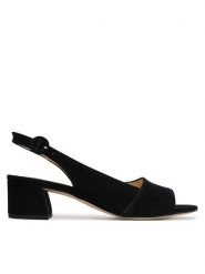 HÖGL Sandały 0-182112-01000 Czarny. Czarne sandały damskie HÖGL, bez wzorów, ze skóry, bez obcasa, na słupku, bez zapięcia. Za 689.99 zł.