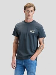MESKA KOSZULKA LEE SANTA MONICA TEE WASHED BLACK 112376491. Czarne t-shirty męskie Lee, xl, bez wzorów, bez kołnierzyka. Za 89.99 zł.