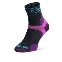 Skarpety do biegania Bridgedale UL T2 MERINO 3/4 LD. Czerwone skarpety damskie Bridgedale, bez wzorów. Za 79.99 zł.
