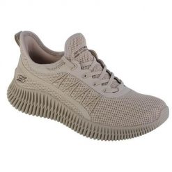 Buty do chodzenia damskie Skechers Bobs Aesthetics. Brązowe obuwie sportowe damskie Skechers, bez wzorów, z materiału, trekkingowe. Za 249.99 zł.