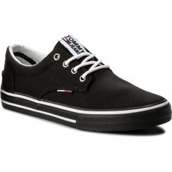Tenisówki TOMMY JEANS - Textile Sneaker EM0EM00001 Black 990. Półbuty na co dzień męskie marki Tommy Jeans. W wyprzedaży za 249.00 zł.
